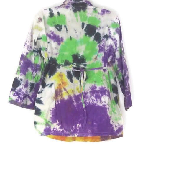 Baby & Me Tie Dye Tie Waist Maternity Top - Picture 3 of 4